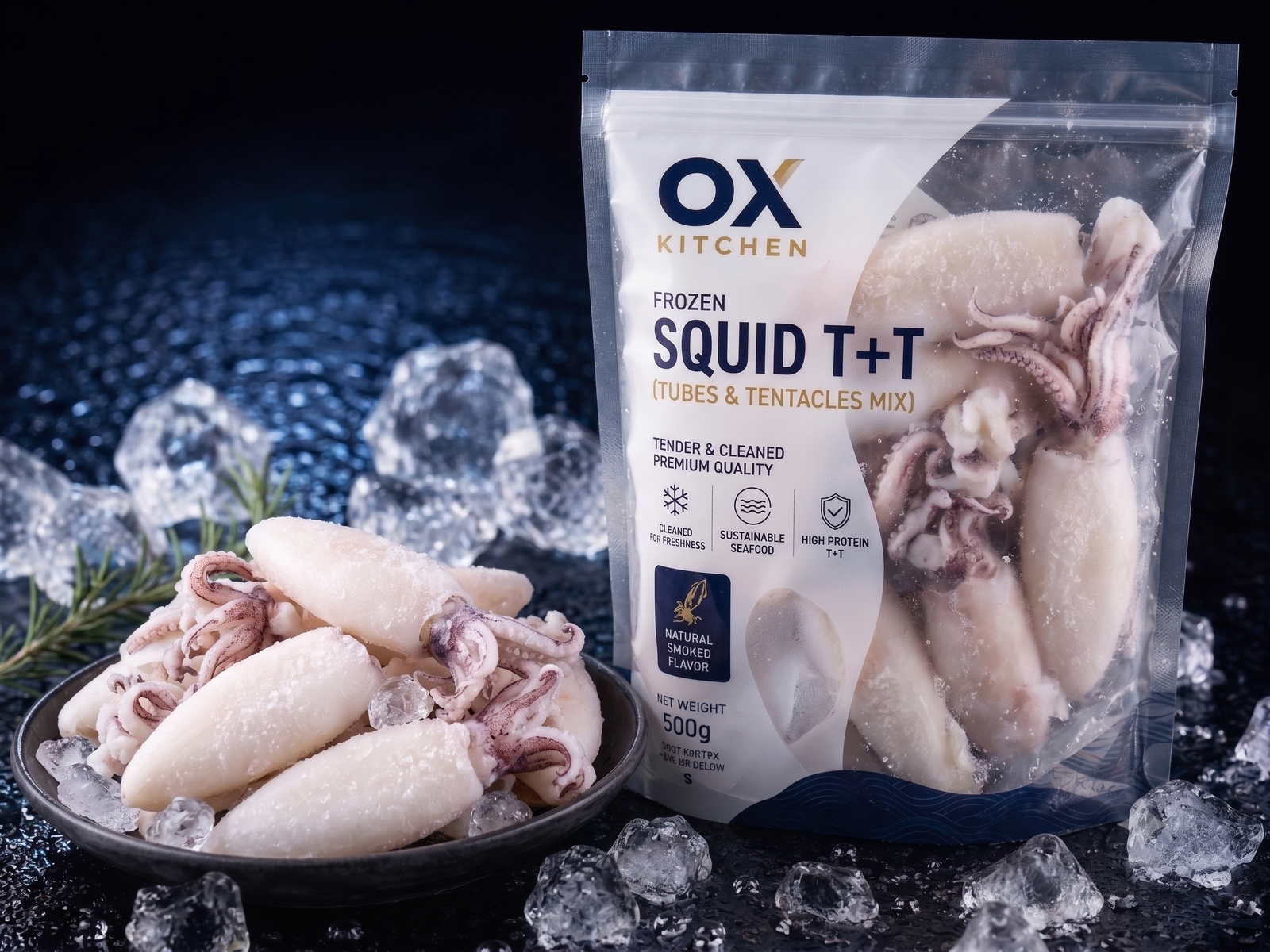 Frozen Squid Tubes & Tentacles